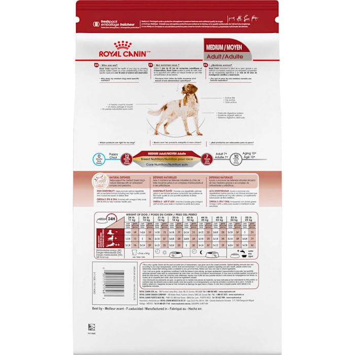 Royal Canin Size Health Nutrition Medium Adult Dry Dog Food, 30 lb bag