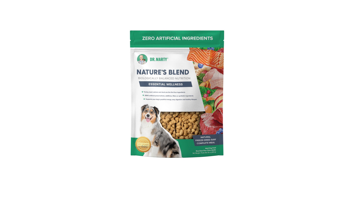 Dr. Marty Nature's Blend Essential Wellness Freeze-Dried Raw Adult Dog Food 16-oz