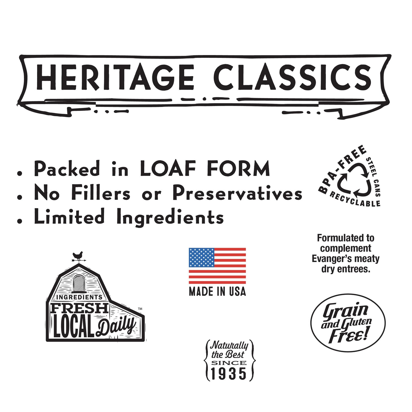 Evanger's Heritage Classic Lamb & Rice Dinner Dog Food – 12 Count, 12.5 oz Each – Gluten & Grain Free, Complete Balanced Diet for All Life Stages – Wet Dog Food