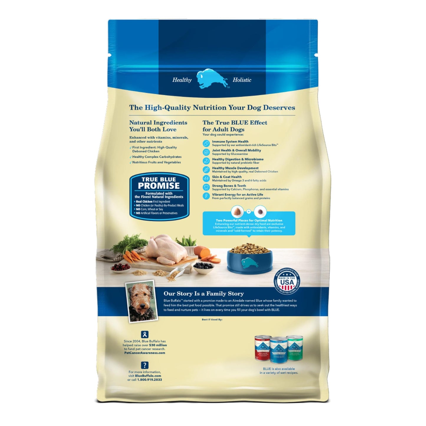 Blue Buffalo Life Protection Formula Natural Adult Dry Dog Food, Chicken and Brown Rice 30-lb