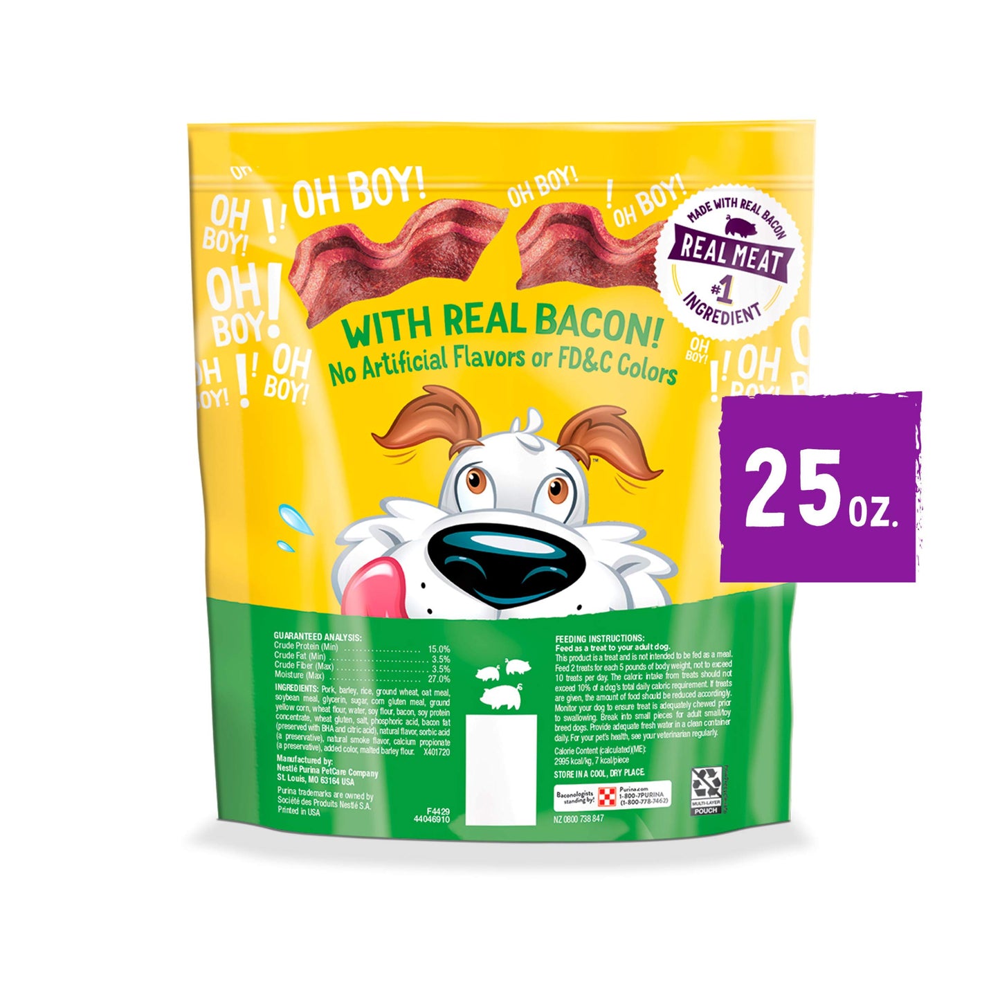 Purina Beggin' With Real Meat Dog Treats, Fun Size Original With Bacon Flavor - 25 oz. Pouch