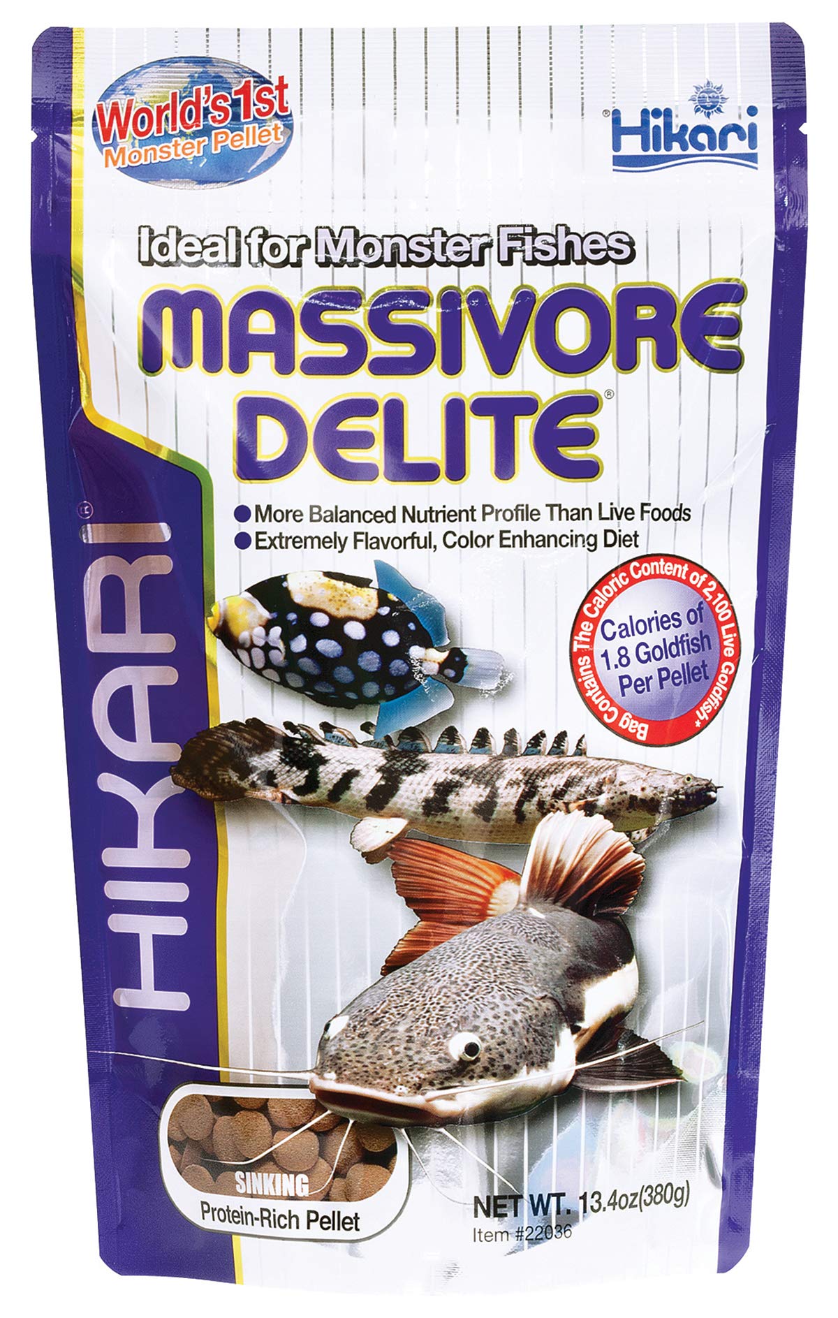 Hikari Tropical Massivore Delite Fish Food, 13.4 oz (380g)