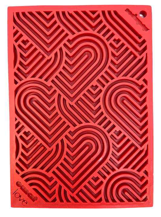 Love eMat - Enrichment Lick Mat for Dogs and Cats| Heart Design | SodaPup