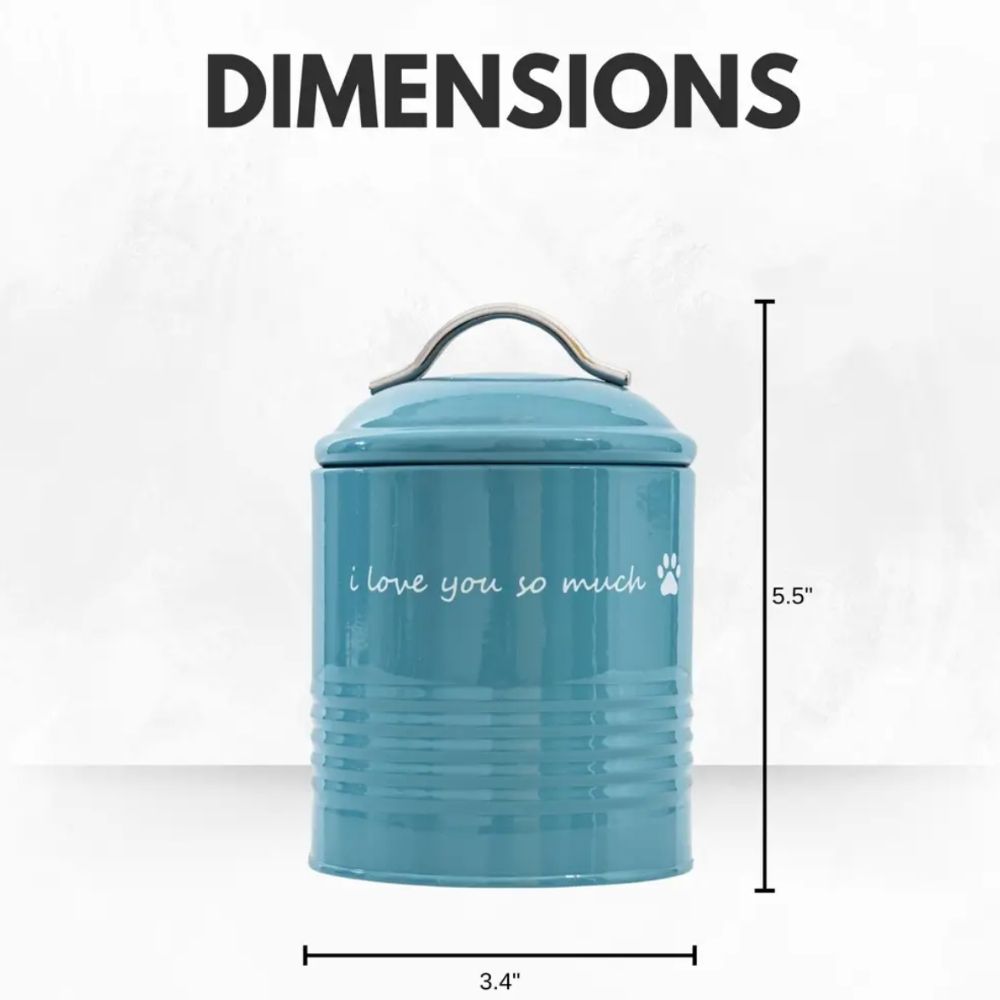 "I Love You So Much" Dog Treat Canister Gift Set – Pink & Blue