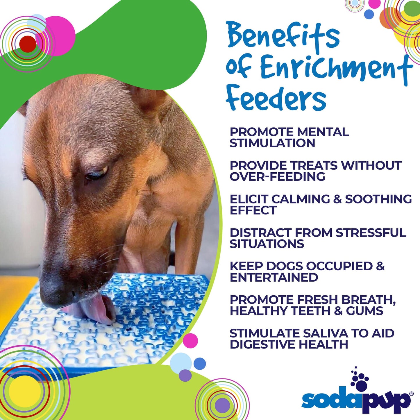 Jigsaw Puzzle eMat - Enrichment Lick Mat for Dogs and Cats | eMat Enrichment Toy for Anxiety Relief | USA Made