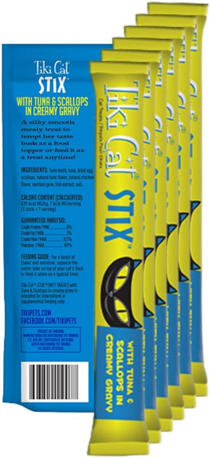 Tiki Cat Stix Wet Mousse Single Serve Lickable Treats | All 6 Flavors | 36 Stix in Total | Bundle with Toy and Booklet