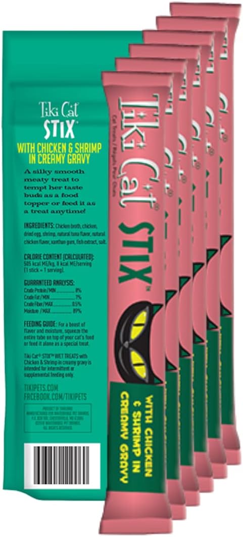 Tiki Cat Stix Wet Mousse Single Serve Lickable Treats | All 6 Flavors | 36 Stix in Total | Bundle with Toy and Booklet