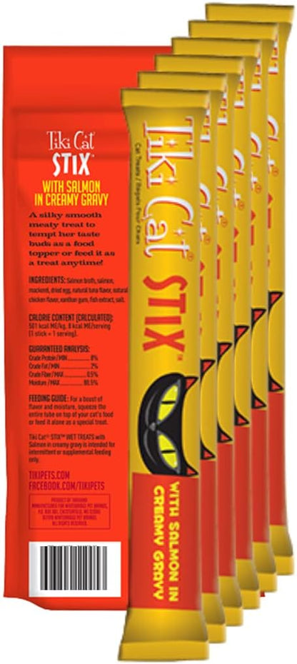 Tiki Cat Stix Wet Mousse Single Serve Lickable Treats | All 6 Flavors | 36 Stix in Total | Bundle with Toy and Booklet