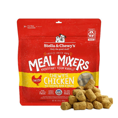 Stella & Chewy's Freeze-Dried Raw Chicken Meal Mixers- Dog Food Topper and Mixer - Made with 95% Cage-Free Chicken, Organs & Bone - Perfect for Picky Eaters - Grain-Free - 18oz