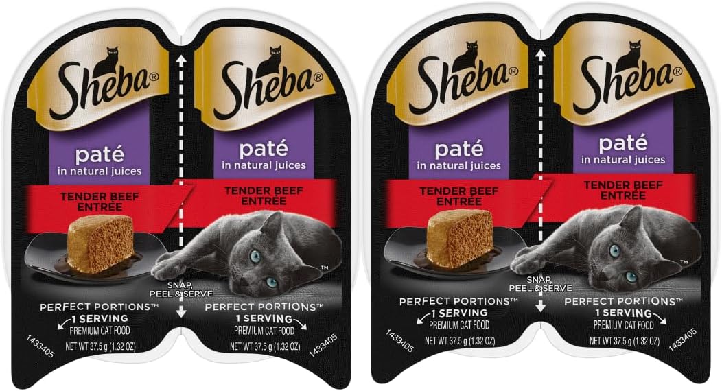 Sheba Cat Food Variety Pack | Sheba Pate Cat Food (24 Servings | 12 Pack | 6 Flavors) Turkey, Beef, Chicken, Salmon, White Fish, Tuna with LarasBundle Catnip Mice and Spring Toys