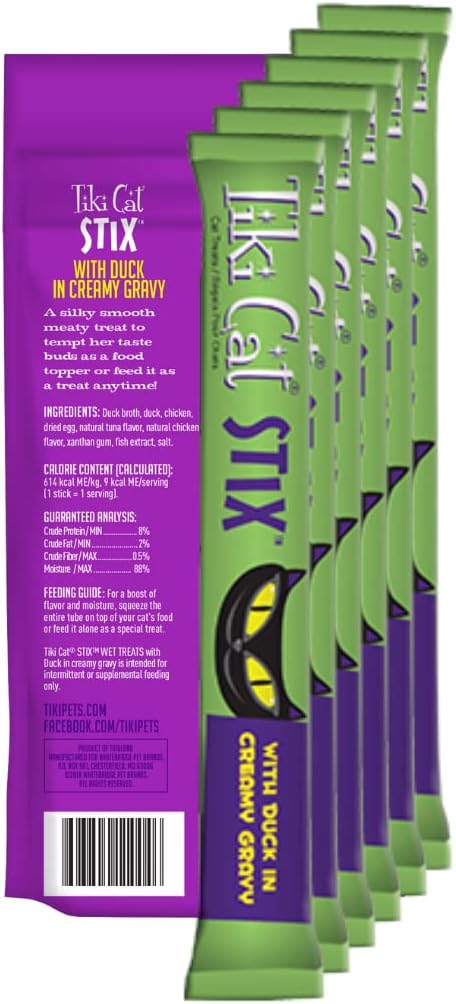 Tiki Cat Stix Wet Mousse Single Serve Lickable Treats | All 6 Flavors | 36 Stix in Total | Bundle with Toy and Booklet