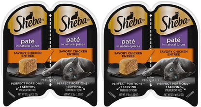 Sheba Cat Food Variety Pack | Sheba Pate Cat Food (24 Servings | 12 Pack | 6 Flavors) Turkey, Beef, Chicken, Salmon, White Fish, Tuna with LarasBundle Catnip Mice and Spring Toys