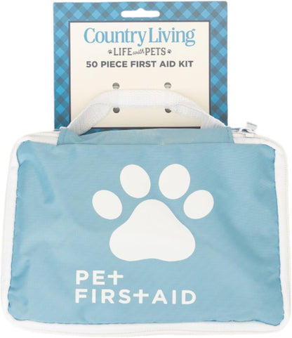 Country Living 50-Piece Pet Travel First Aid Kit for Emergencies, Safety, Adventure & On-the-Go Pet Care