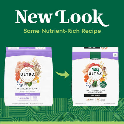 Nutro Ultra Adult Dry Dog Food with a Trio of Proteins from Chicken, Lamb and Salmon, 30 lb Bag
