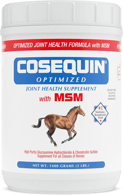 Nutramax Cosequin Optimized with MSM Joint Health Supplement for Horses - Powder with Glucosamine and Chondroitin, 1400 Grams