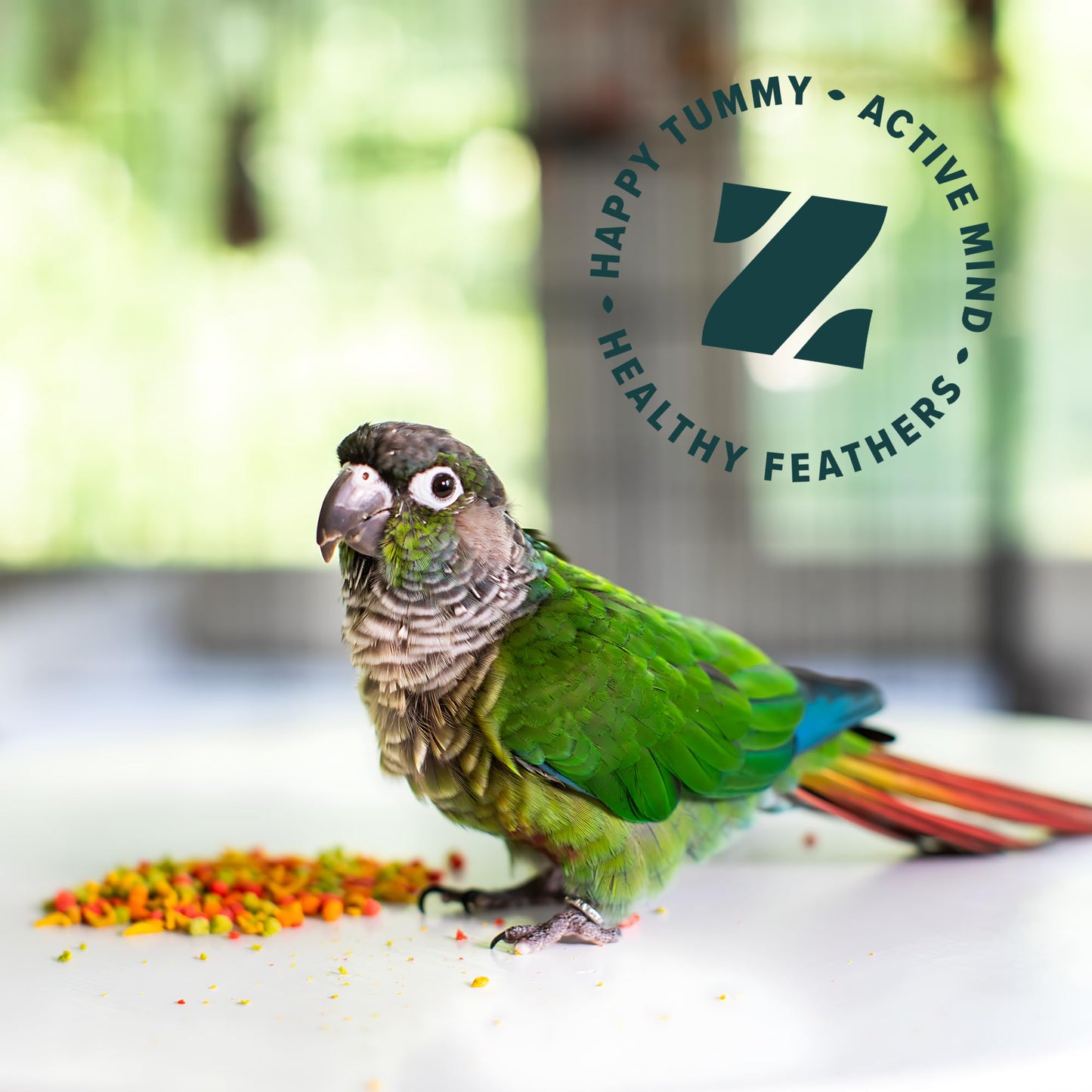 ZuPreem FruitBlend Bird Pellets, Daily Bird Food for Cockatiel, Lovebird, Quaker, Small Conure, Lorikeet, Core Nutrition for Medium Birds, Cockatiel Pellets, Conure Food (M, 2 lbs)