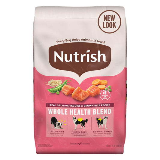 Nutrish Salmon Dry Dog Food, 26 Pound Bag