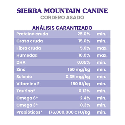 Taste of the Wild Sierra Mountain Grain-Free Canine Recipe with Roasted Lamb Dry Dog Food for All Life Stages, Made with High Protein from Real Lamb and Guaranteed Nutrients And Probiotics 28lb