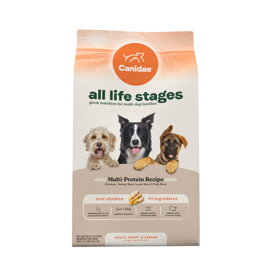 Canidae All Life Stages Multi-Protein Recipe with Chicken, Turkey, Lamb, and Fish – High Protein Premium Dry Dog Food for All Ages, Breeds, and Sizes– 40 lbs.