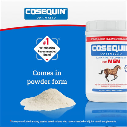 Nutramax Cosequin Optimized with MSM Joint Health Supplement for Horses - Powder with Glucosamine and Chondroitin, 1400 Grams