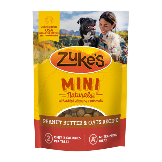 Zuke’s Mini Naturals Dog Training Treats for the Dogs, Pet Treats made with Real Peanut Butter, 16 oz. Resealable Pouch - 16 oz. Bag