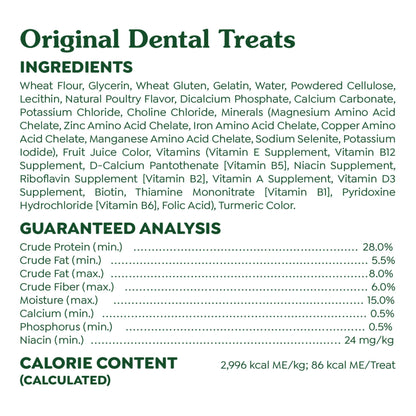 Greenies Original Regular Dental Dog Treats, 36 oz. Pack (36 Treats)