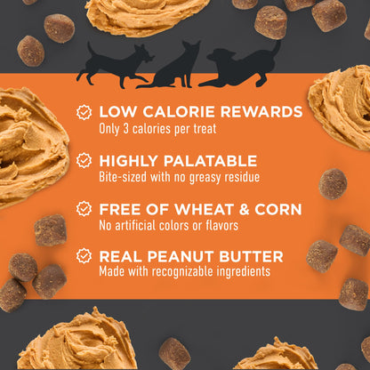 Cloud Star Tricky Trainers Soft & Chewy Dog Training Treats 5 oz. Bag, Peanut Butter Flavor, Grain-Free Low Calorie Behavior Aid with 130 treats