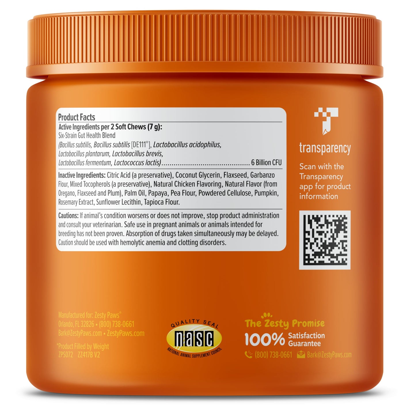 Zesty Paws Probiotics for Dogs, Digestive Enzymes Gut Flora, Digestive Health, Diarrhea & Bowel Support, DE111, Dog Probiotics Soft Chew for Pet Immune System, Chicken, 90 Ct