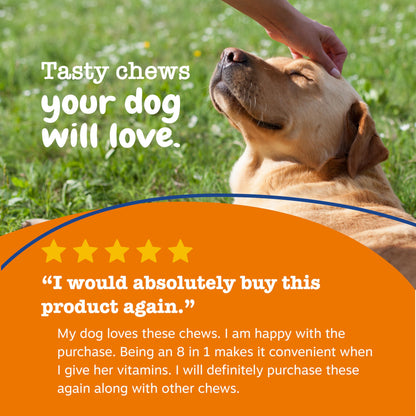 Zesty Paws Multivitamin Treats for Dogs, Glucosamine Chondroitin Joint Support + Digestive Enzymes & Probiotics, Grain Free Dog Vitamins and Supplements for Skin & Coat, Peanut Butter - 90ct
