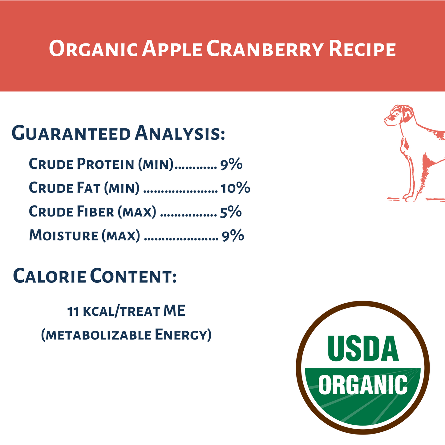 Dog Mamma's Organic Apple Cranberry Recipe - USDA Organic Certified Dog Treats