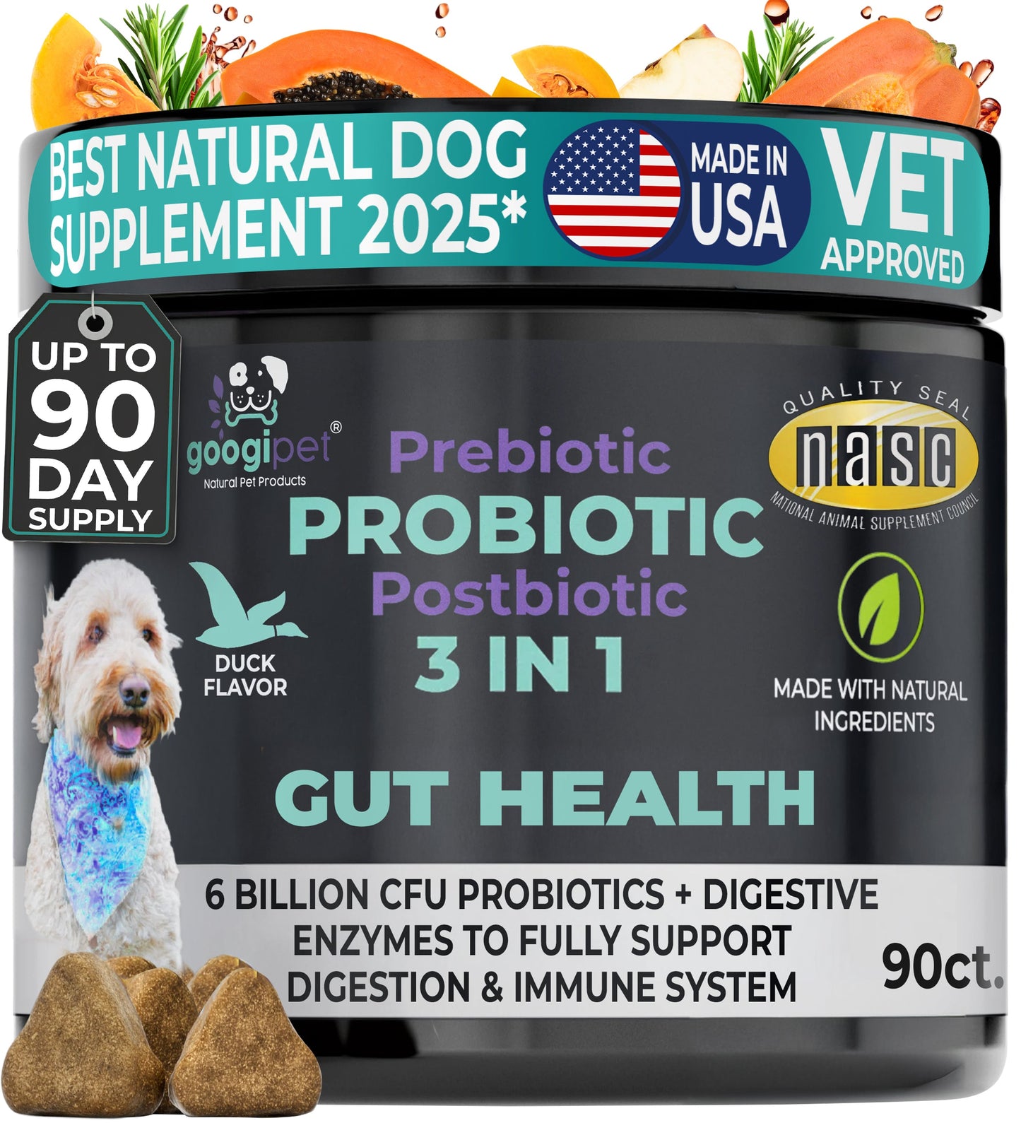 3 in 1 Probiotic Chews for Dogs