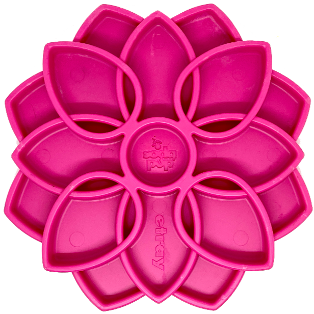 Mandala eTray Shallow Slow Feeder Dog Bowl for Enrichment | USA Made