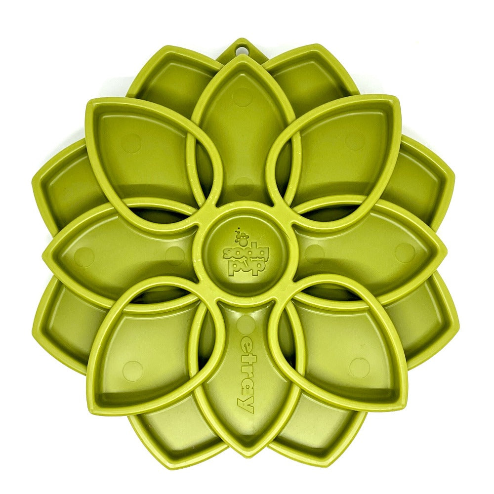 Mandala eTray Shallow Slow Feeder Dog Bowl for Enrichment | USA Made
