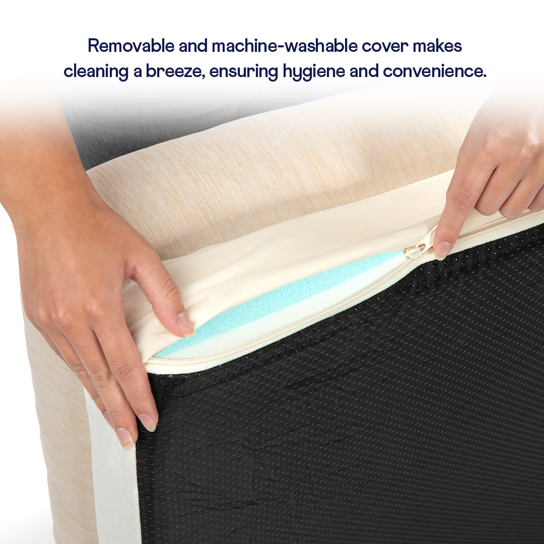 PupChill™ Cooling 4-Bolster Dog Bed - Arctic Sand