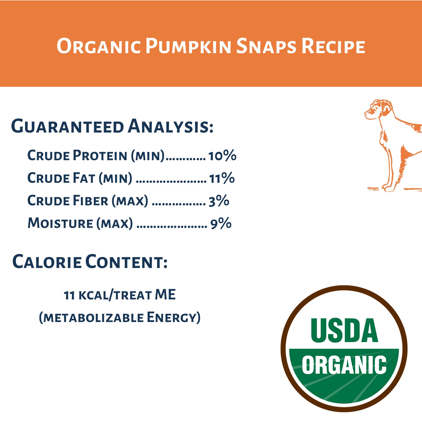 Dog Mamma's Organic Pumpkin Snaps Recipe- USDA Organic Certified Dog Treats