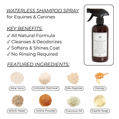 Waterless Shampoo Spray for Dogs & Horses - 16oz