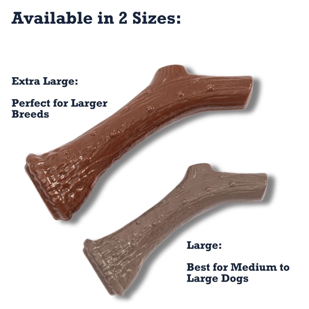 Country Living Nylon Antler Dog Chew Toy – with Natural Chicken Flavor