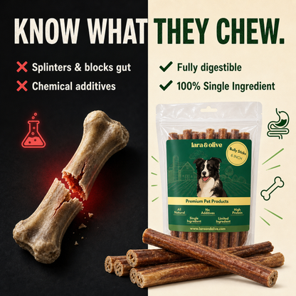 Lara & Olive - Bully Sticks for Dogs 6 Inch 10 Pack
